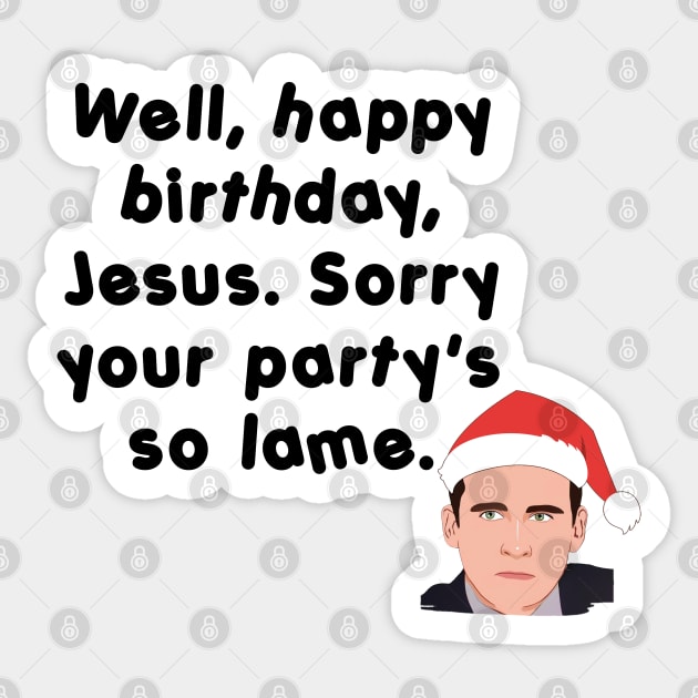 Happy Birthday Jesus Sticker by Live Together